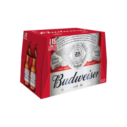 Budweiser (341ml, 15-Pack Bottles)