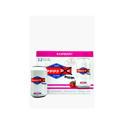 Happy Dad Seltzer Raspberry 12 Pack