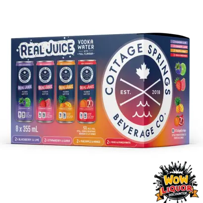 Cottage Spring Vodka Water Real Juice 12 pack