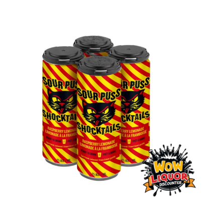 Sour Puss Shocktails Rasp Lemonade 4pk