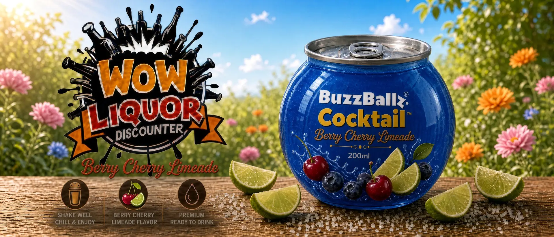 Buzzballz Cocktail Berry Cherry Limeade 200ml