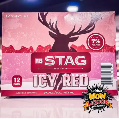 STAG red icy Vodka 7% - 473ml 12 pack