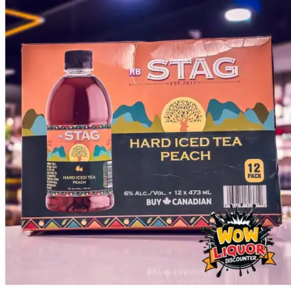 Stag Iced Tea - Peach 473ml 12 Pack